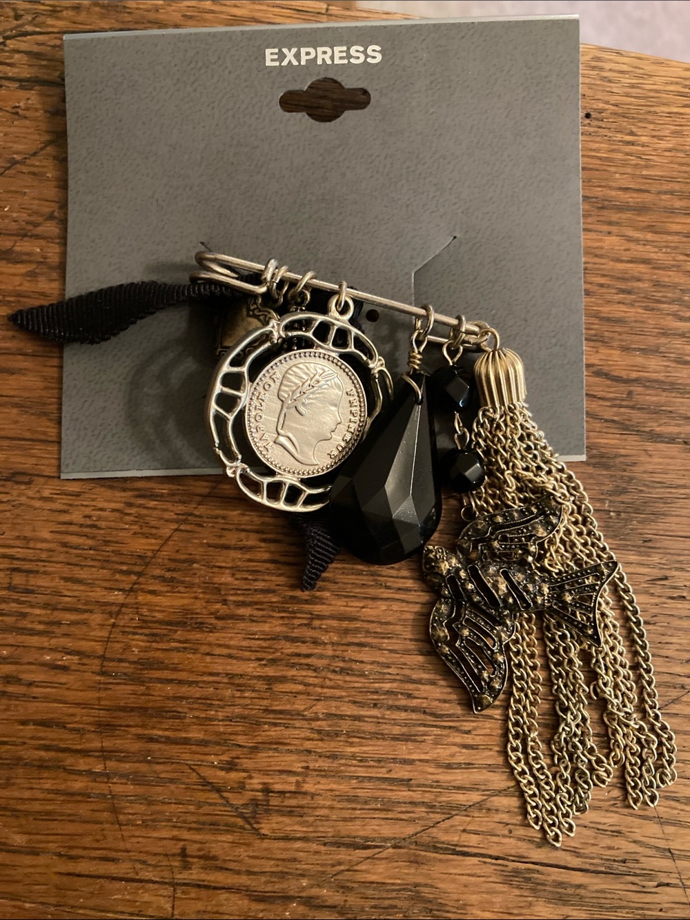 Express Dangle Charm Brooch NWT